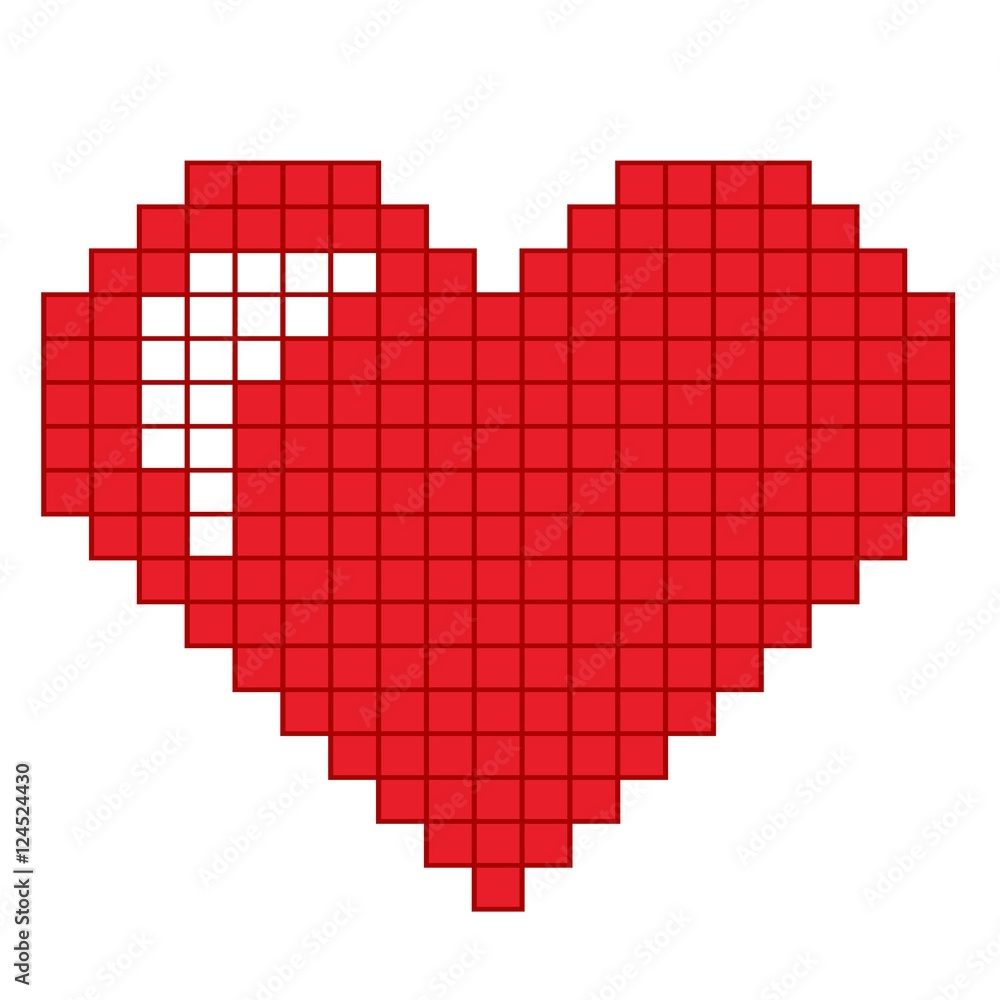 Red heart vector icon