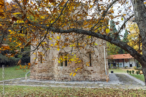 Autumn panorama of Zemen Monastery, Pernik Region, Bulgaria photo