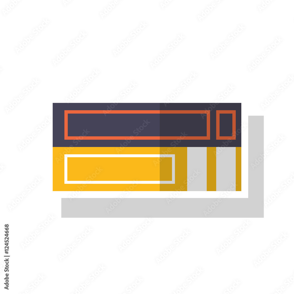 Book icon. School education supply and object theme. Isolated design. Vector illustration Book icon. School education supply and object theme. Isolated design. Vector illustration