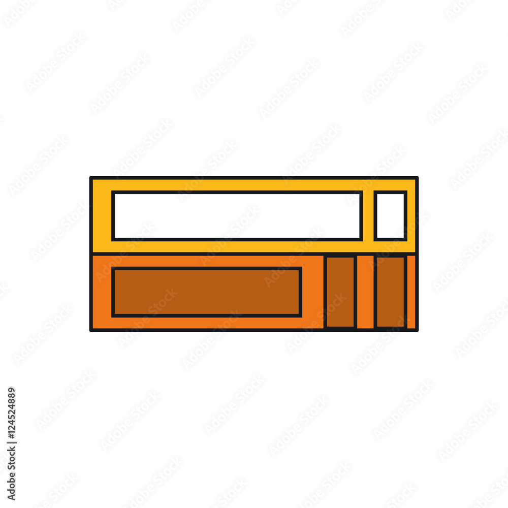 Book icon. School education supply and object theme. Isolated design. Vector illustration Book icon. School education supply and object theme. Isolated design. Vector illustration