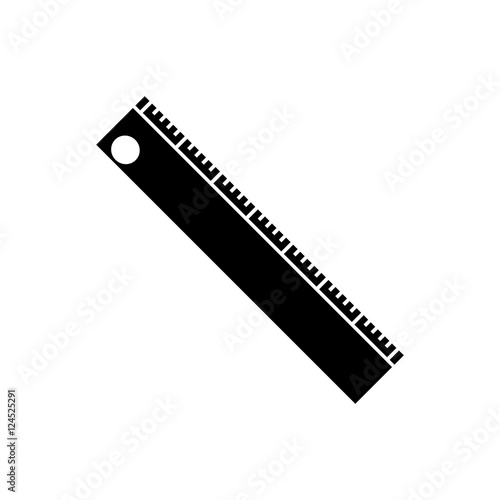 Ruler icon. School education supply and object theme. Isolated design. Vector illustration