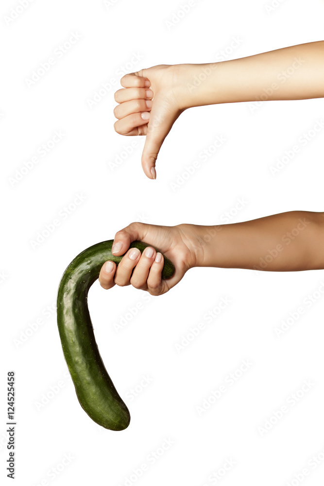 dysfunction of the penis - illustration with cucumber Stock Photo | Adobe  Stock