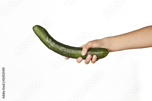 the concept of the penis - illustration with cucumber