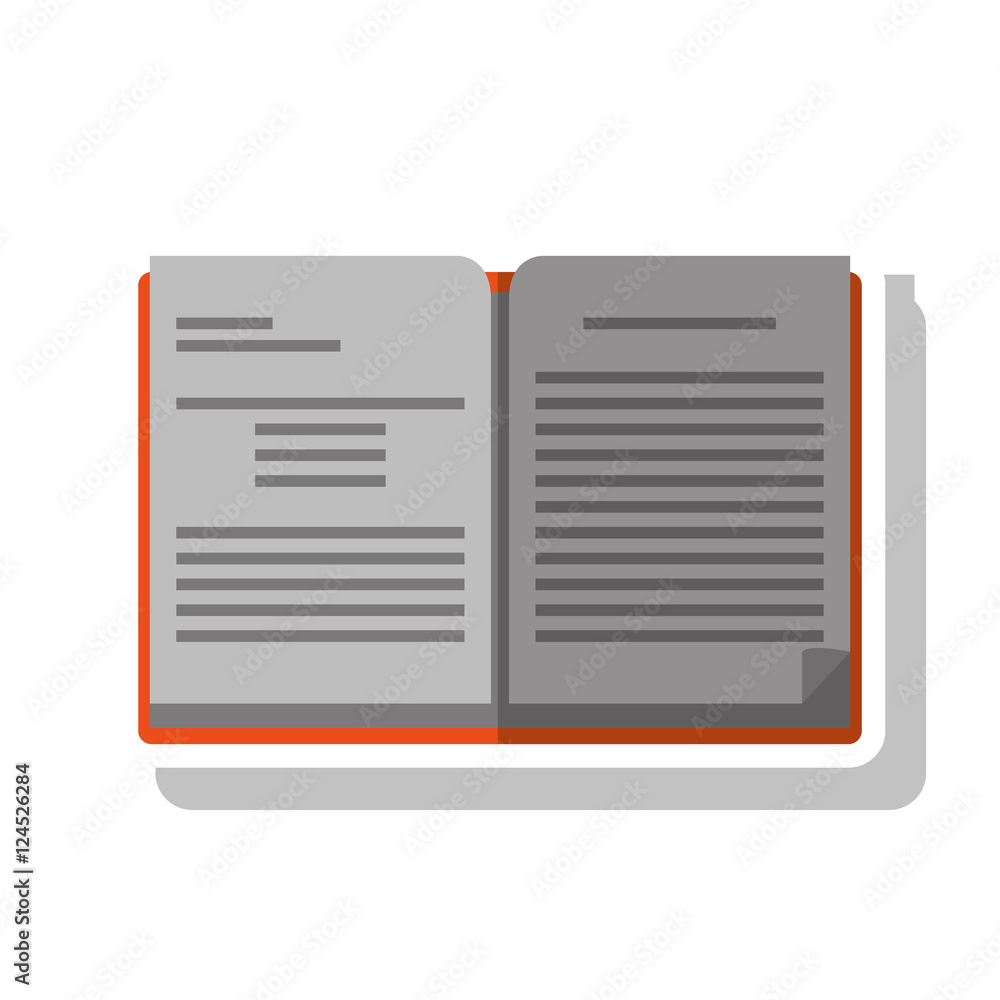 Book icon. School education supply and object theme. Isolated design. Vector illustration Book icon. School education supply and object theme. Isolated design. Vector illustration