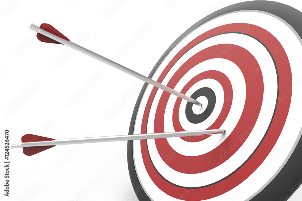 target and arrows isolated on white background target and arrows isolated on white background