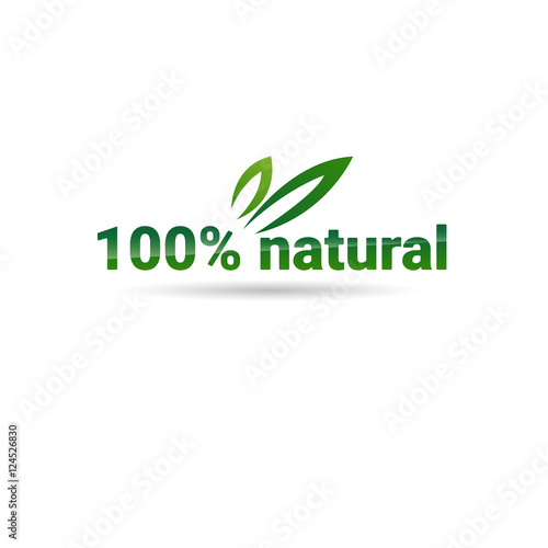 Eco Friendly Organic Natural Product Web Icon Green Logo Flat Vector Illustration © mast3r