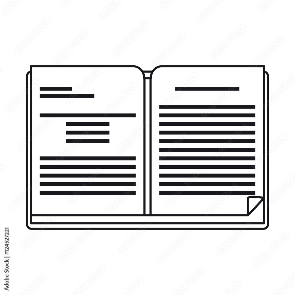 Book icon. School education supply and object theme. Isolated design. Vector illustration Book icon. School education supply and object theme. Isolated design. Vector illustration