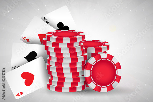 Poker сards and casino chips, the concept of a casino background.