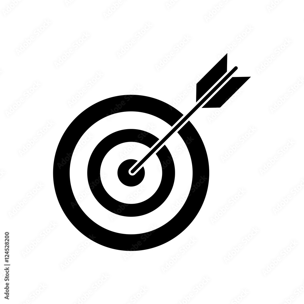 Target with arrow icon. Solution success strategy and idea theme. Isolated design. Vector illustration Target with arrow icon. Solution success strategy and idea theme. Isolated design. Vector illustration