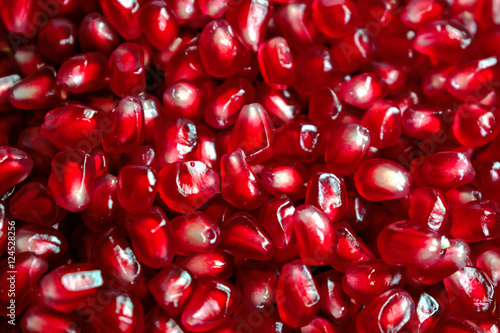 Closeup of pomegranate seeds for background/texture