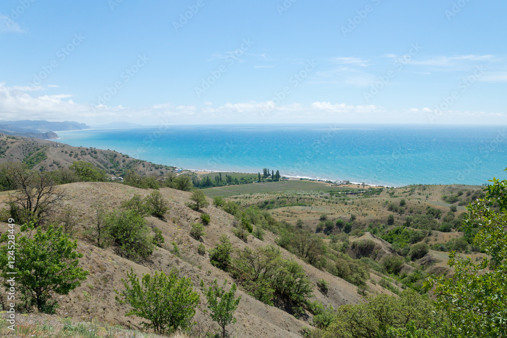 Sea views at the foot of the Crimean mountains