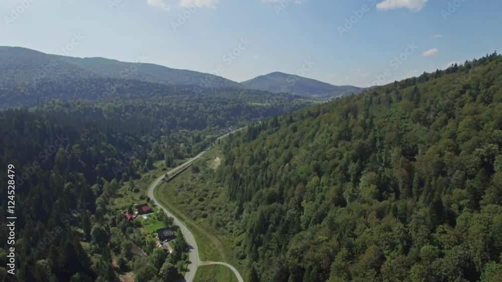 Aerial of a valley in Poland. This is a 4k video. Aerial of a valley in Poland. This is a 4k video.