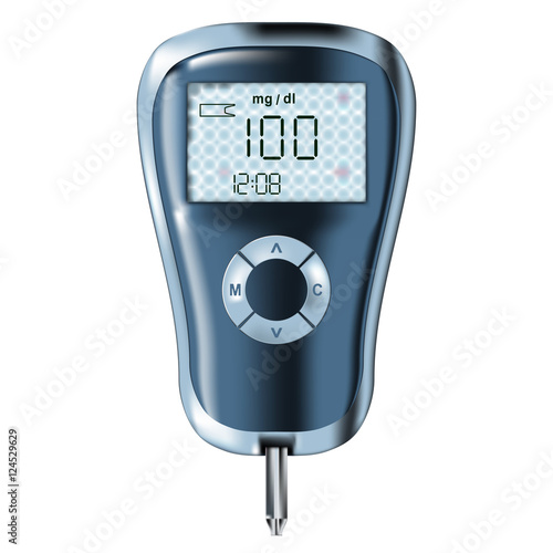 blood glucose meter glucometer, diabetes blood glucose test isol