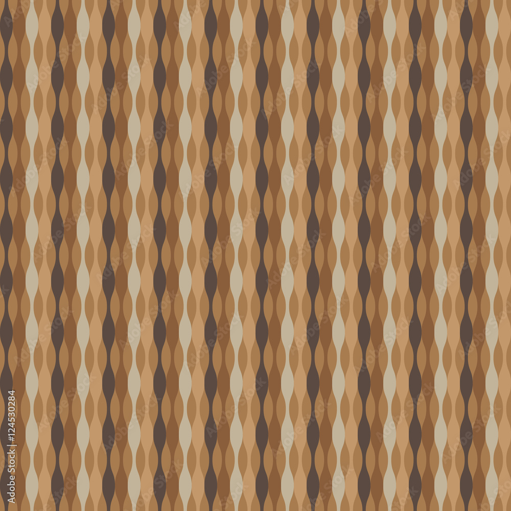 Fototapeta premium Pattern wave seamless black and white vector illustration