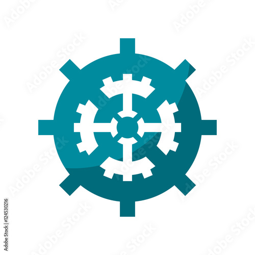 Gear icon. Machine part cog and circle theme. Isolated design. Vector illustration