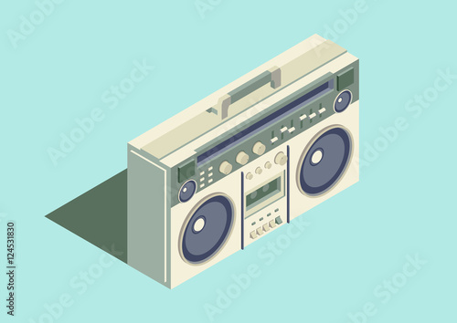 boombox isometric vector design