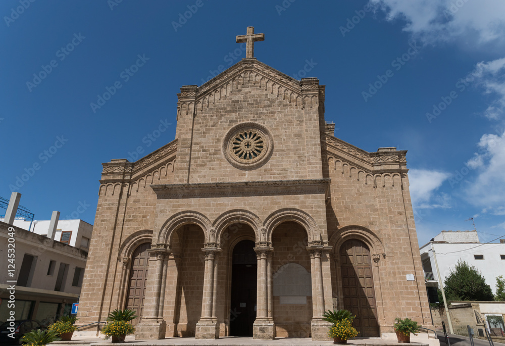 The church of King Christ in Santa Maria di Leuca's town, in Salento. Apulia. Italy.
