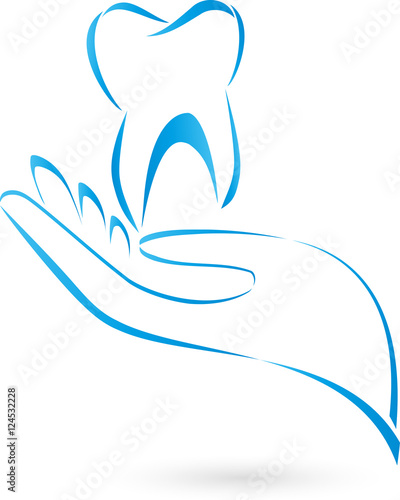 Hand, Zahn, Tooth, Logo, Vektor