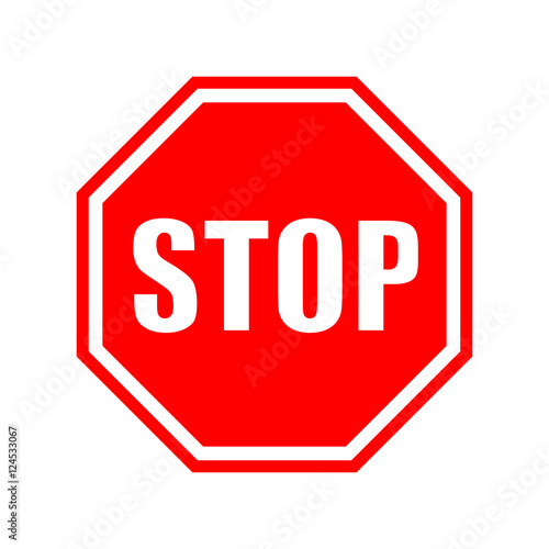 Vector stop sign