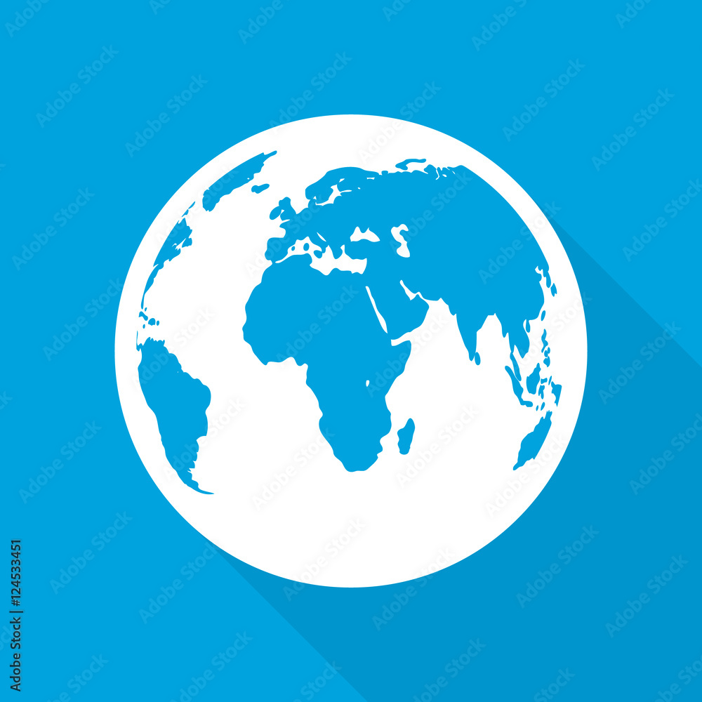 Fototapeta premium Planet Earth icon. Vector illustration.