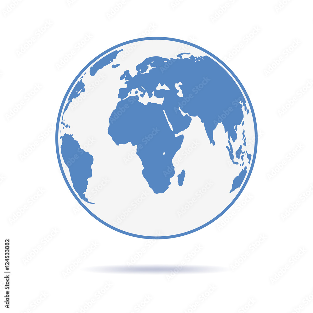 Planet Earth icon. Vector illustration. Planet Earth icon. Vector illustration.