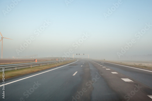 fog on the motorway © denboma