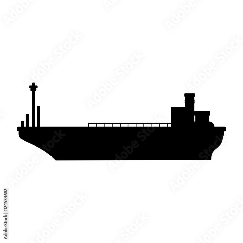 cargo ship icon. sea transportation nautical and marine theme. Isolated design. Vector illustration