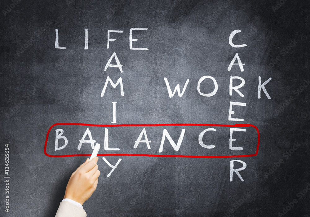 Fototapeta premium Woman draw crossword