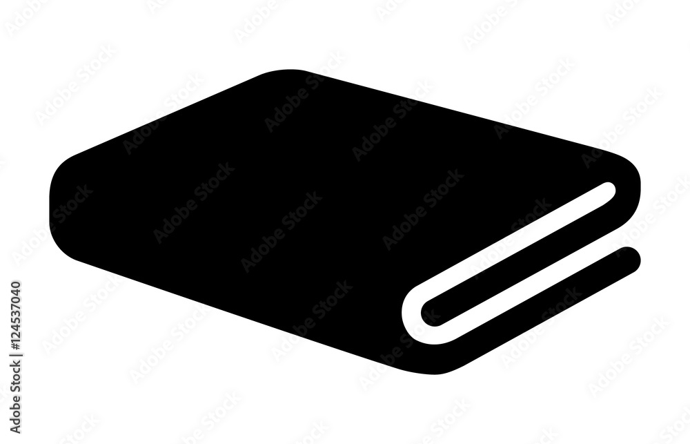 Folded bath towel or napkin flat icon for apps and websites Folded bath towel or napkin flat icon for apps and websites