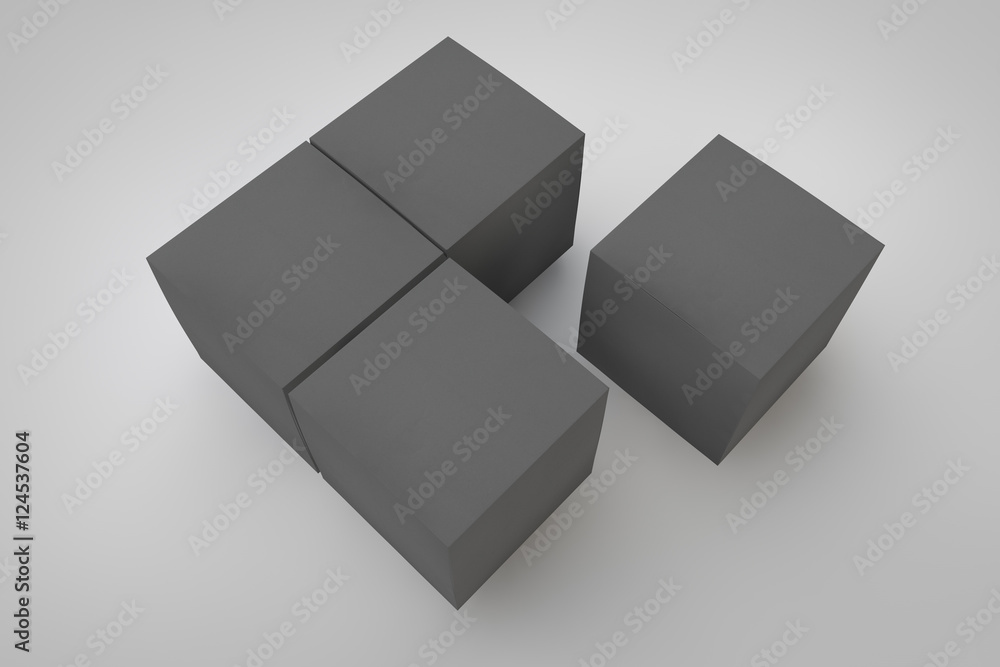Mock-up cardboard box standing on white background. Packaging for your design. 3D render cardboard box. Three-dimensional rendering. Mock-up cardboard box standing on white background. Packaging for your design. 3D render cardboard box. Three-dimensional rendering.