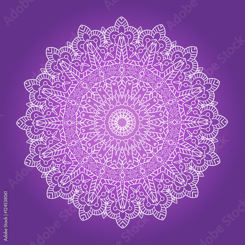 Ethnic Fractal Meditation Mandala Vector