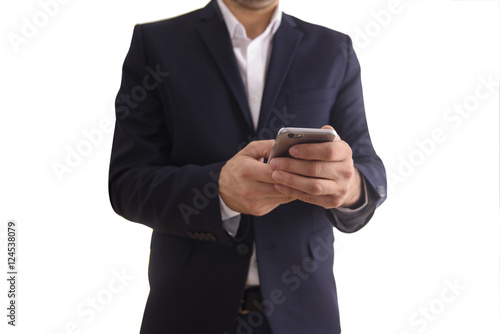 Business man with a smart phone