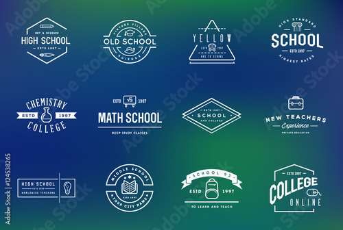 Set of Vector School or College Identity Elements can be used as