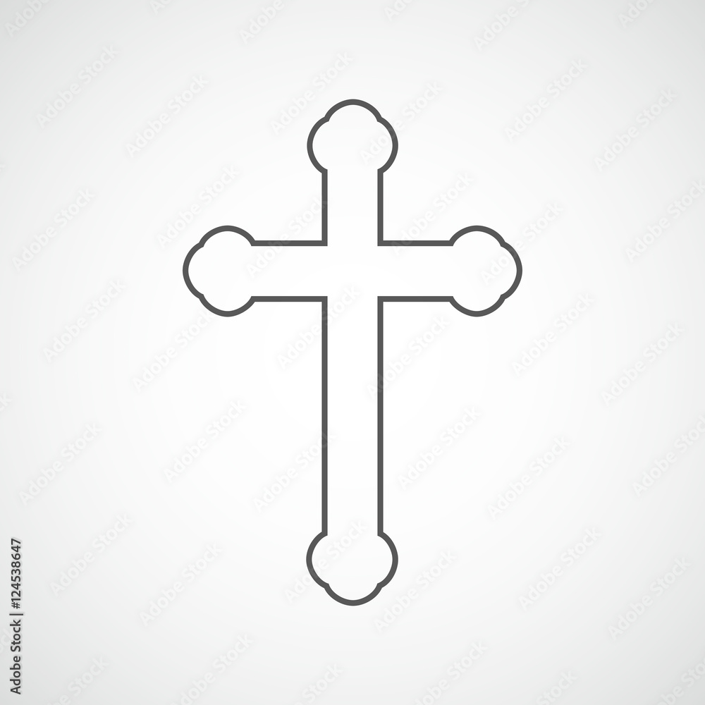Black christian cross icon. Vector illustration. Black christian cross icon. Vector illustration.