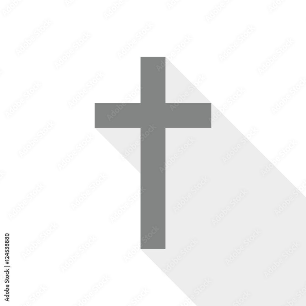 Christian cross icon. Vector illustration