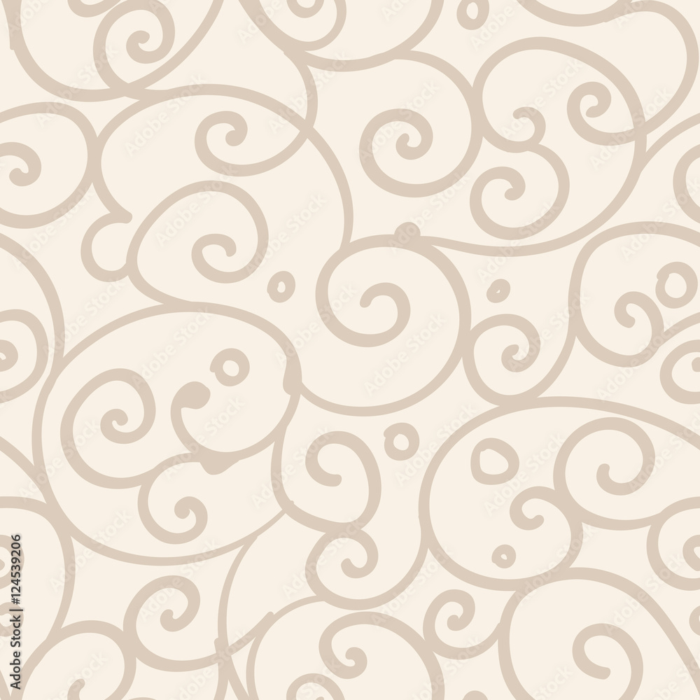 Freehand floral motifs seamless pattern Freehand floral motifs seamless pattern