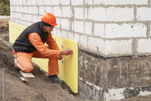 thermal insulation of the foundation photo