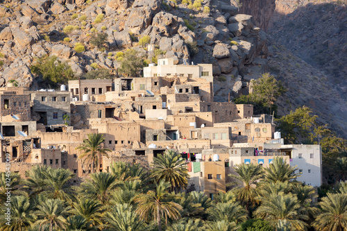 Old Village Misfah in the mountains of Sultanate Oman photo