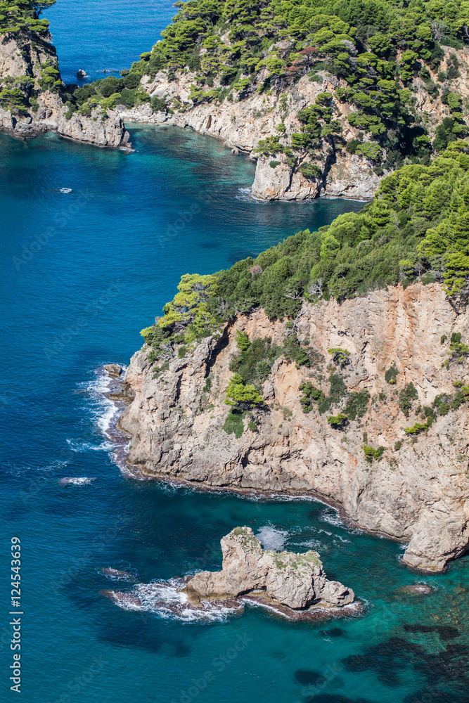 Obraz premium aerial view of the Greece coast line