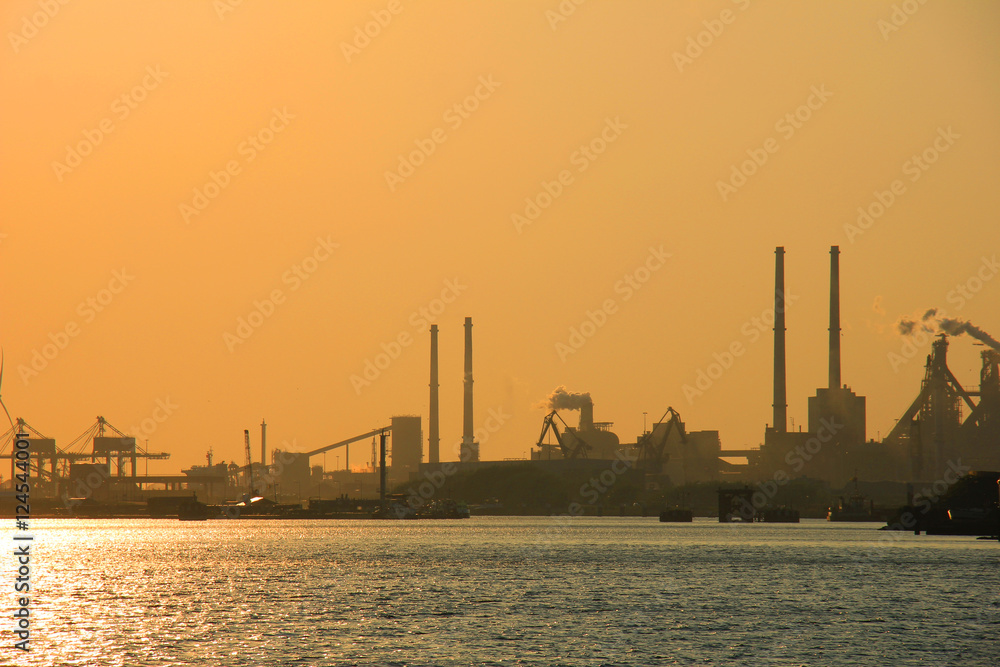 An industrial sunset