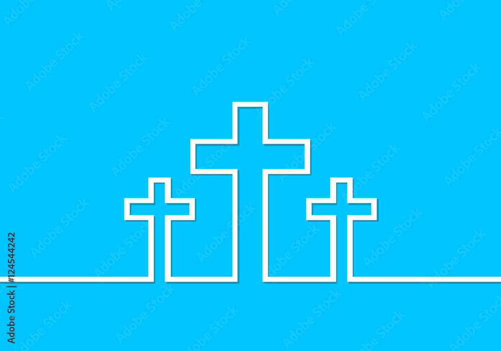 Obraz premium Cross icon. Vector illustration