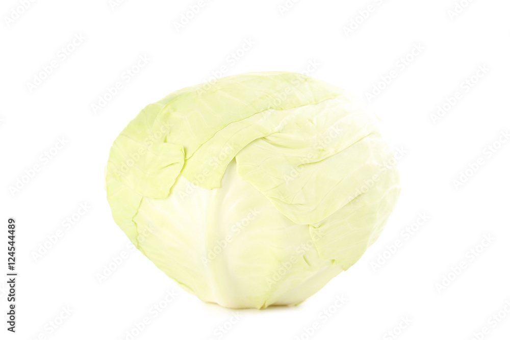 Ripe cabbage isolated on a white background Ripe cabbage isolated on a white background