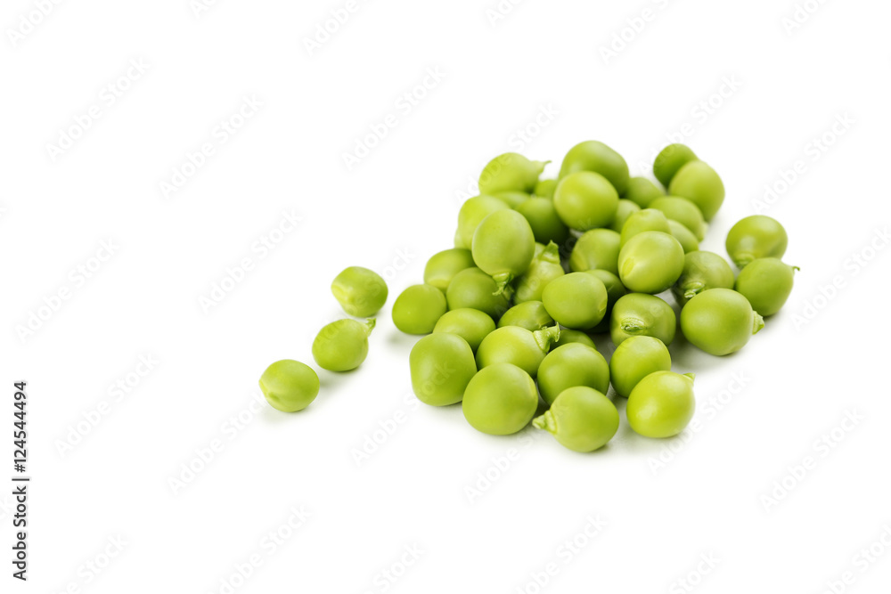 Green peas isolated on a white background Green peas isolated on a white background