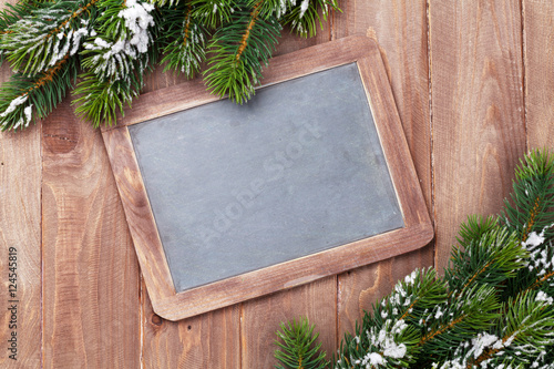 Christmas chalkboard and fir tree