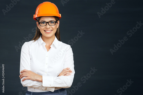 Smilind business builder woman portrait photo