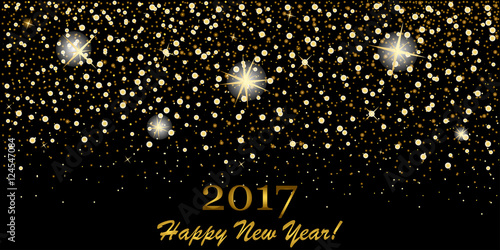 Wallpaper Mural eps 10 vector premium golden glitter background. 2017 Happy new year luxury greeting card, calendar cover, banner, poster, brochure,leaflet,booklet,magazine cover, wallpaper template for web and print Torontodigital.ca