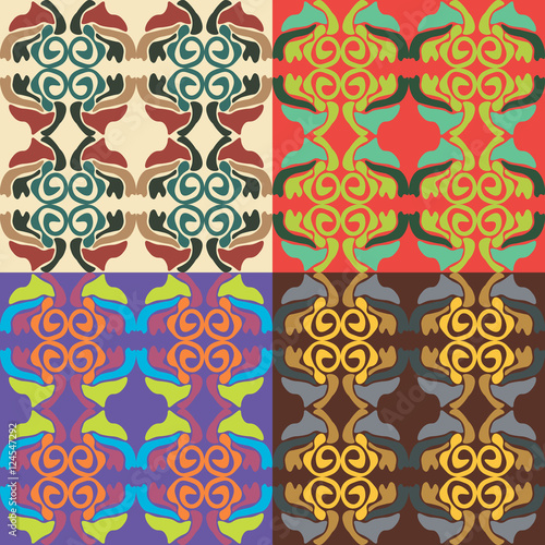 Set of vector seamless patterns