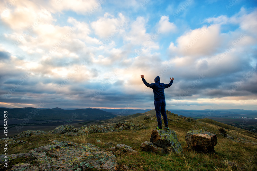 Man on a hill