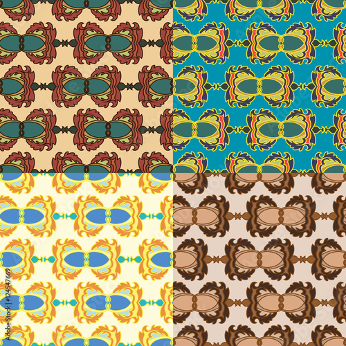 Set of vector seamless patterns