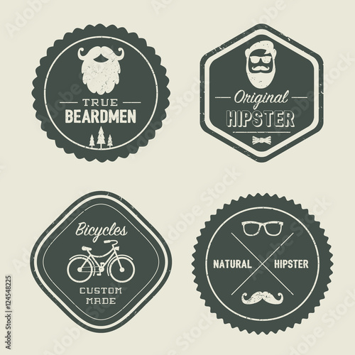 Vintage retro styled hipster logos
